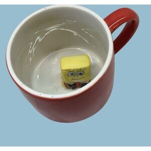 Spongebob Square Pants Red Mug Novelty Ceramic Coffee Cup